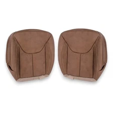 For 2013-2017 Jeep Wrangler Sahara-Driver Side Bottom Seat Cover Saddle Brown