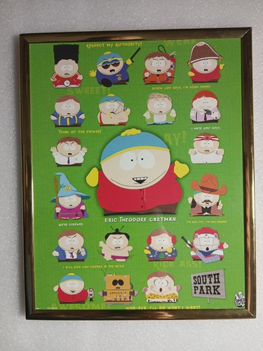 2007 South Park Cartman Collage Out Of Print Framed 8x10