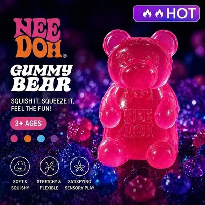 Nee Doh Gummy Bear Purple Super Squishy Stress Relief Sensory Fidget Toy   3