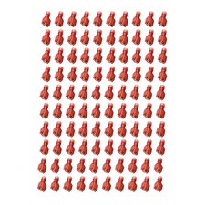 Pkg of 100 Female .250 Insulated Quick Disconnect 22-18 AWG