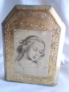 VINTAGE ITALIAN FLORENTINE WOOD BOOKEND - ONLY 1