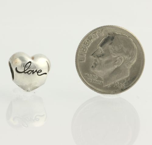 NEW Chamilia NA-43 Bead Charm - Sterling Silver With Love Bead Heart Enamel XOXO - Bild 4 von 7