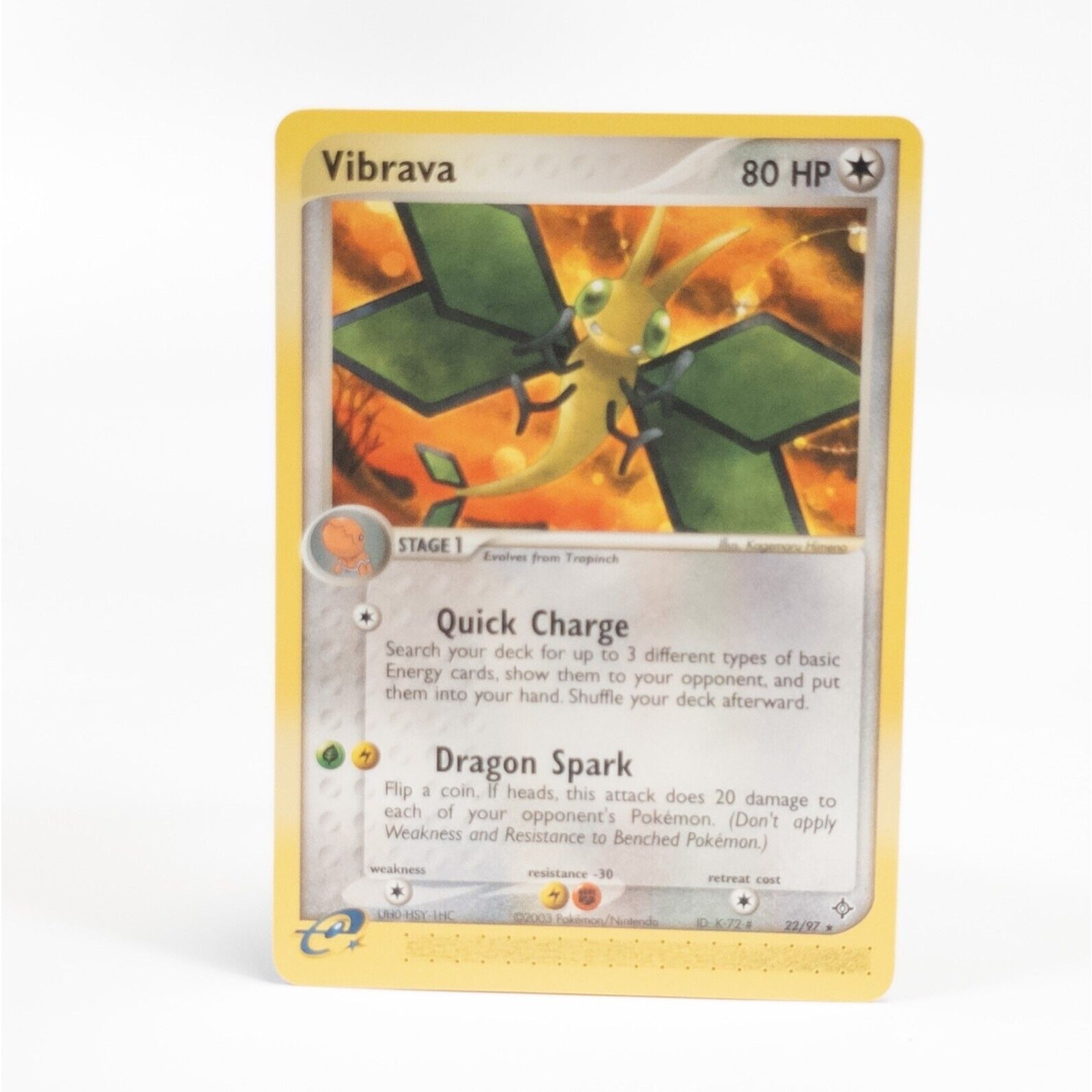 Vibrava 22/97 Pokemon Dragon Rare NM