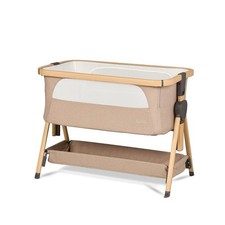 Silver Cross Lunar Bedside Crib SX8172.00 Oatmeal Folding Co-Sleeper NEW