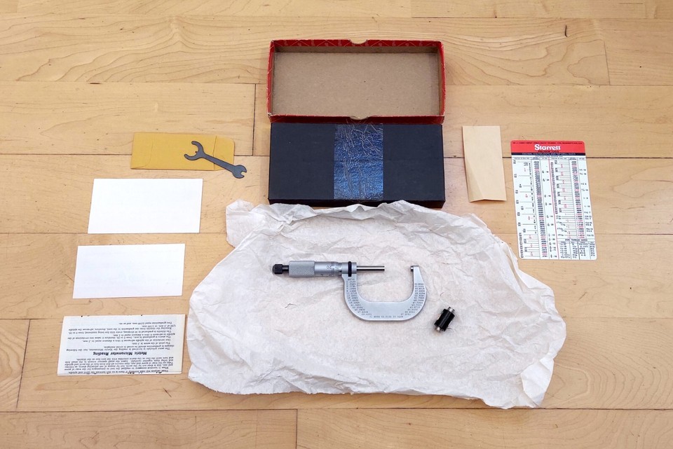 Vintage Starrett Outside Micrometer T2RL 2" .0001" EDP 50016 Made in