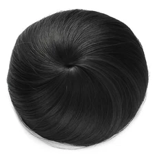 🔥 Onedor Synthetic Fiber Hair Chignon Donut Bun Wig (1B-Off Black)🔥