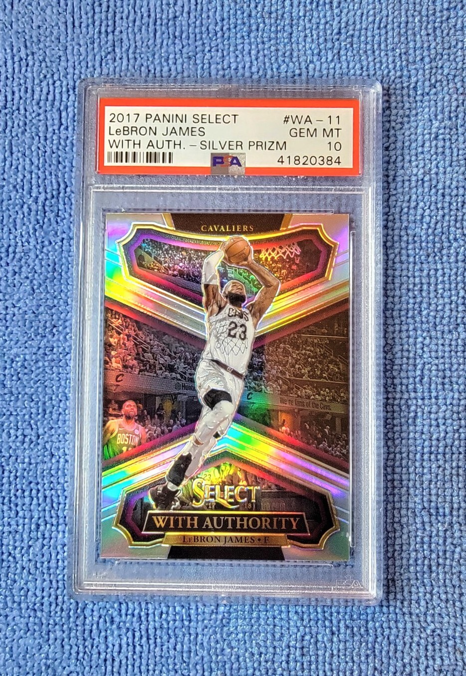 Lebron James 2017 With Authority Panini Select Silver Prizm #WA-11 PSA 10