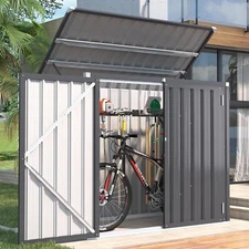 Outdoor Trash Can Storage 46 Cu.Ft Garbage Bike Storage Shed Horizontal Storage