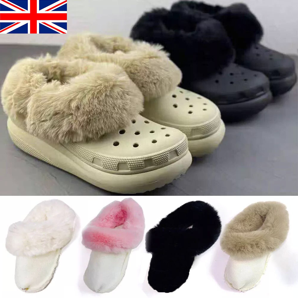For Replacement Crocs Fur Insoles Liners Thicken Furry Inserts Crocs Shoes  Clogs