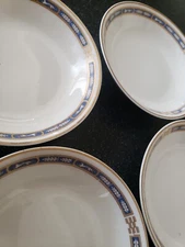 4 RARE ANTIQUE 1915 O.P. Co SYRACUSE CHINA MISTIC BERRY BOWLS FRUIT CUPS FEC RR