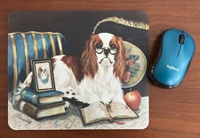 Mouse Pad Cavalier King Charles Spaniel Blenheim By Artist Suzanne Renaud