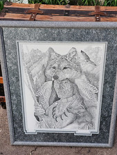 Native American Spirit of the Wolf Signed & number Print by Richard Harris