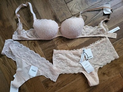 Aubade rosessence soutien gorge 85C+shorty 3 ou string neuf avc etiquette