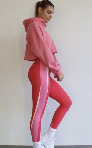CLEO HARPER size L 14 pink logo cropped OPERA hoodie sweat Shirt - Picture 7 of 23