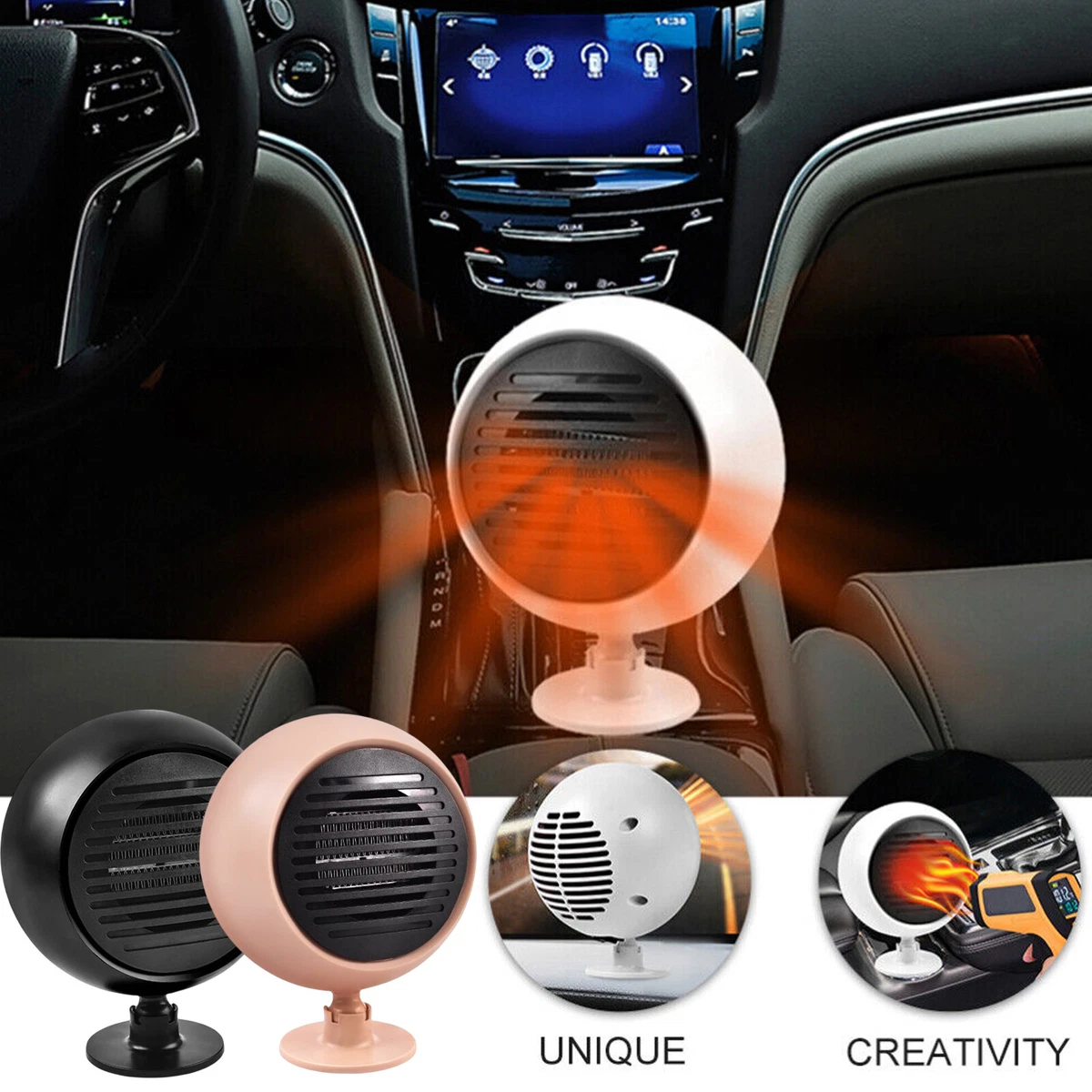Portable USB Car Heater Fan Electric Fast Heating Windshield Fog Remove  Defrost | eBay