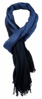 Tigertie Designer Schal In Blau Marine Gemustert - SchalgrößE 180 X 50 Cm