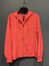 Womens Medium Hooded Jacket, Hot Pink, Vented, Run, Yoga, RBX Dry Wick