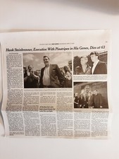 Hank Steinbrenner New York Times Obituary - New York Yankees - Son Of George