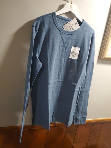 NWT Sonoma Supersoft Men's Thermal Henley Sz. S, M, L Blue Long Sleeve Shirt $30 - Picture 11 of 21