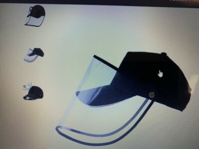  Baseball Caps ( 2 ) with Protective Face Shield  one Black and one Blue) Unisex