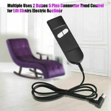 Electric Recliner Chair Sofa 2 Button 5Pin Hand Switch Remote Control Convenient