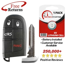 Remote Keyless Entry Fob Replacement Key For Dodge Chrysler 4b (M3M-40821302)