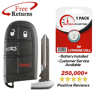 Remote Keyless Entry Fob Replacement Key For Dodge Chrysler 4b (M3M-40821302)