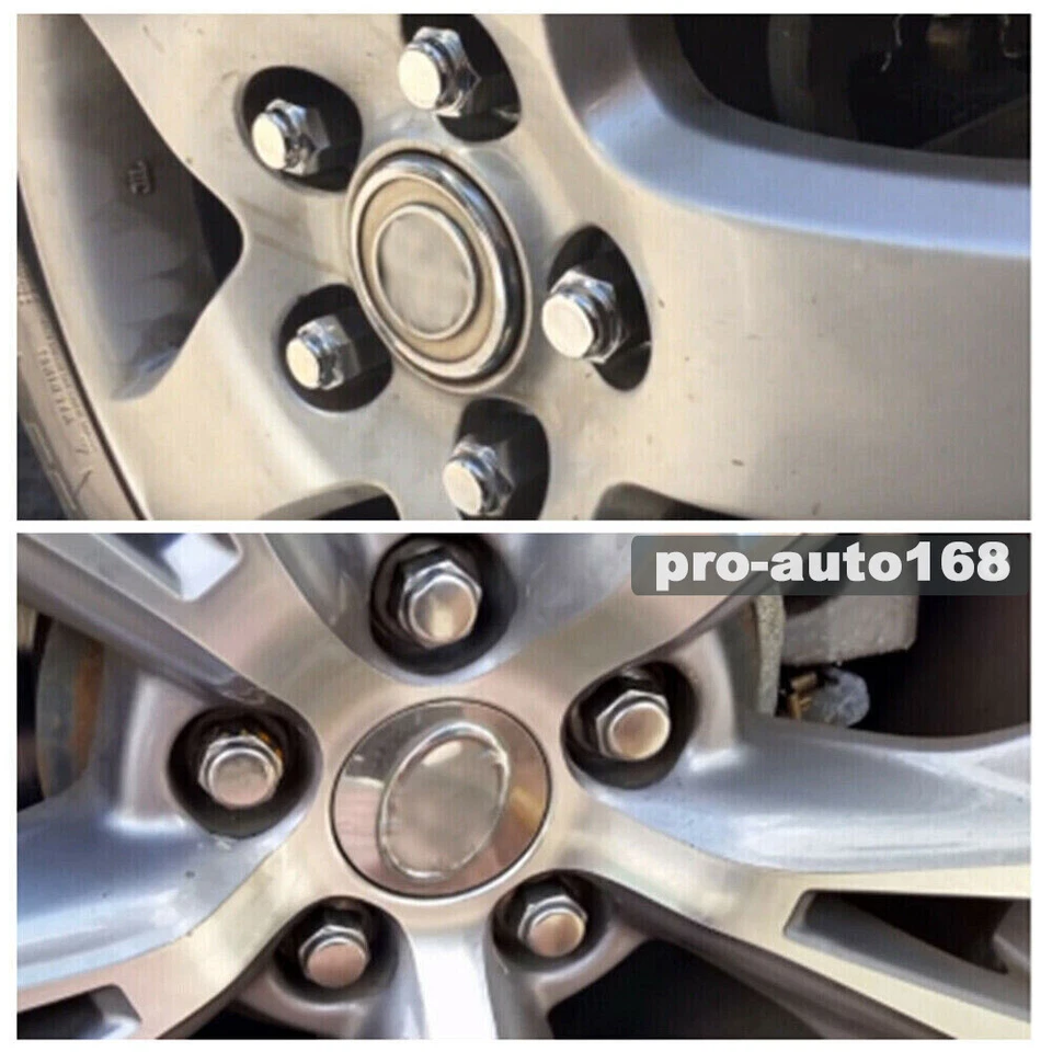 Juego de 20 tuercas de rueda cromadas abultadas bellota 12x1,5 para Chevrolet GMC Buick Foto 4 de 4