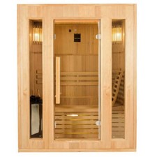 Sauna a vapore 3 posti Zen con stufa Harvia in legno di abete