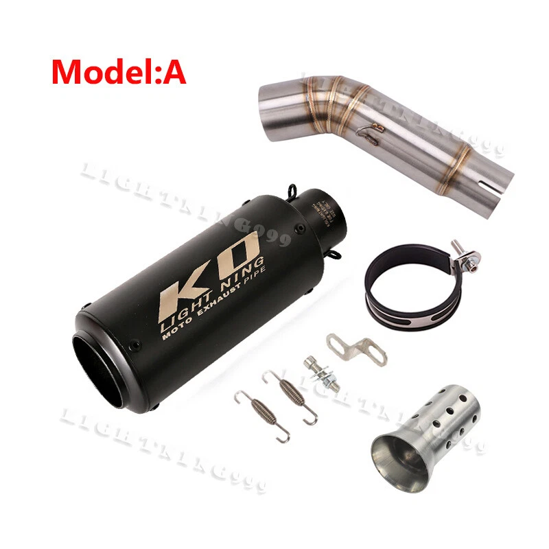 For Suzuki GSR750 GSXS750 BK750 Motorcycle Exhaust Pipe Tips Slip Mid Link Tube - Image 2 of 4