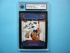2004/05 UPPER DECK LEGENDS NHL HOCKEY CARD #4 GLENN HALL KSA AUTO AUTOGRAPH UD