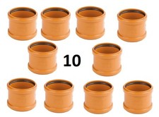 10 X UNDERGROUND DRAINAGE DOUBLE SOCKET STRAIGHT COUPLER 110mm COUPLINGS