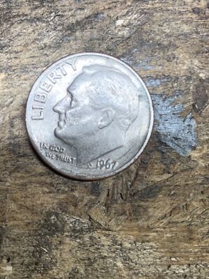 1967 US dime double stamp error