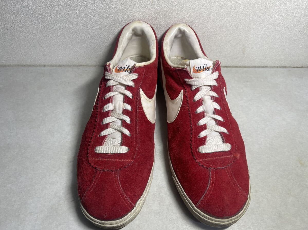 Nike Bruin Suede Red x White US11 70s Vintage Original Used Nike Bruin Suede Red x White US11 70s Vintage Original Used