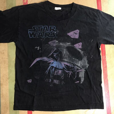 Vintage 90s Star Wars Darth Vader Youth Boys XL Long Sleeve Shirt