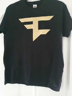 Faze Gaming Tshirt, schwarz und gold, 9-11