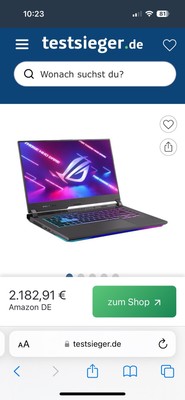 asus rog strix g15 g513 RyzenTM 9 Prozessor NVIDIA GeForce RTX 3070 Ti