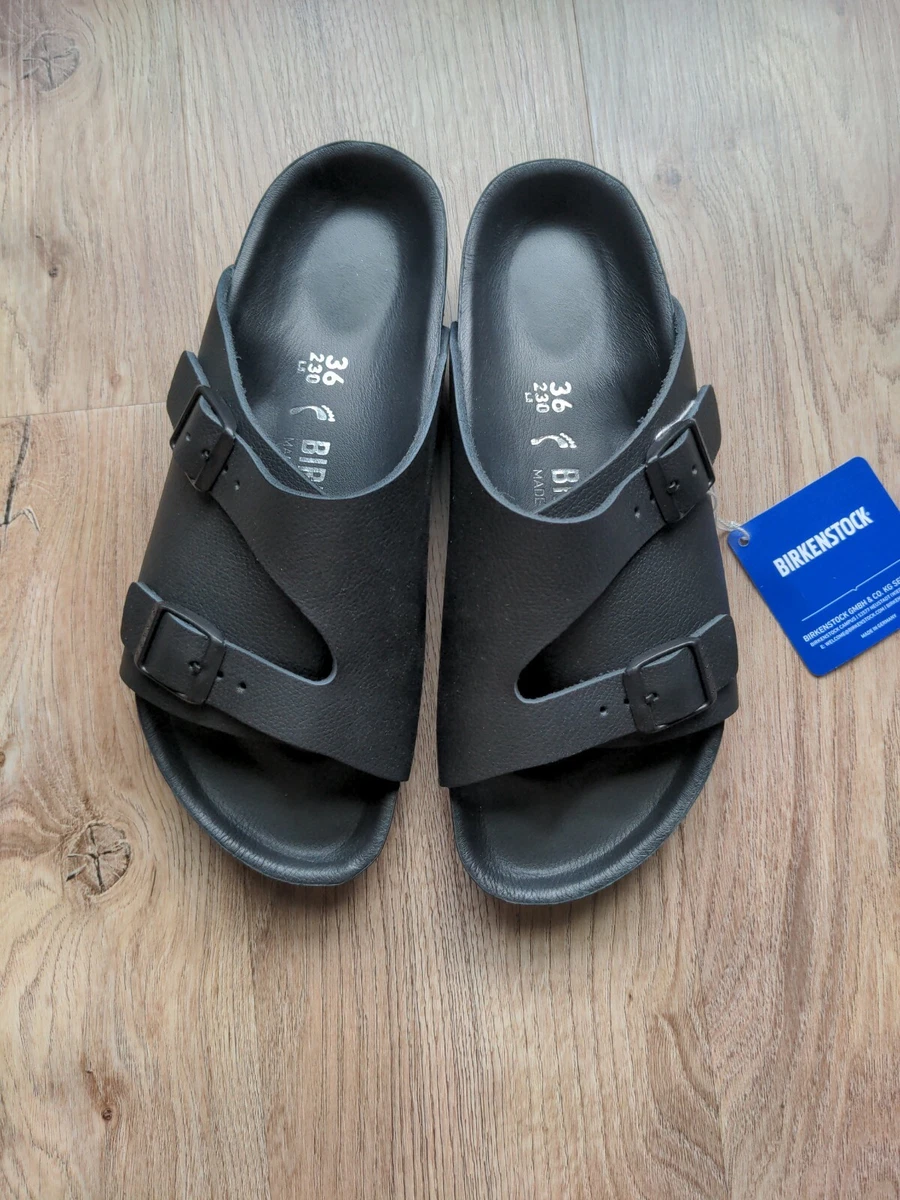 Birkenstock Zurich Monterey Exquisite Leather Sandals Womens 5-5.5 EU Black | eBay