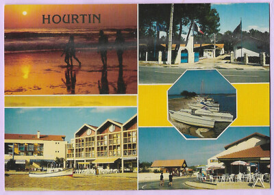 CPM HOURTIN - 5 verschiedene Ansichten, C519 Dubray Editions, 14,9 x 10,4, Farbe, 90er