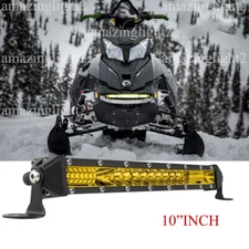 10" inch Yellow Slim LED Light Bar mini spot flood Offroad 12v rv marine atv utv