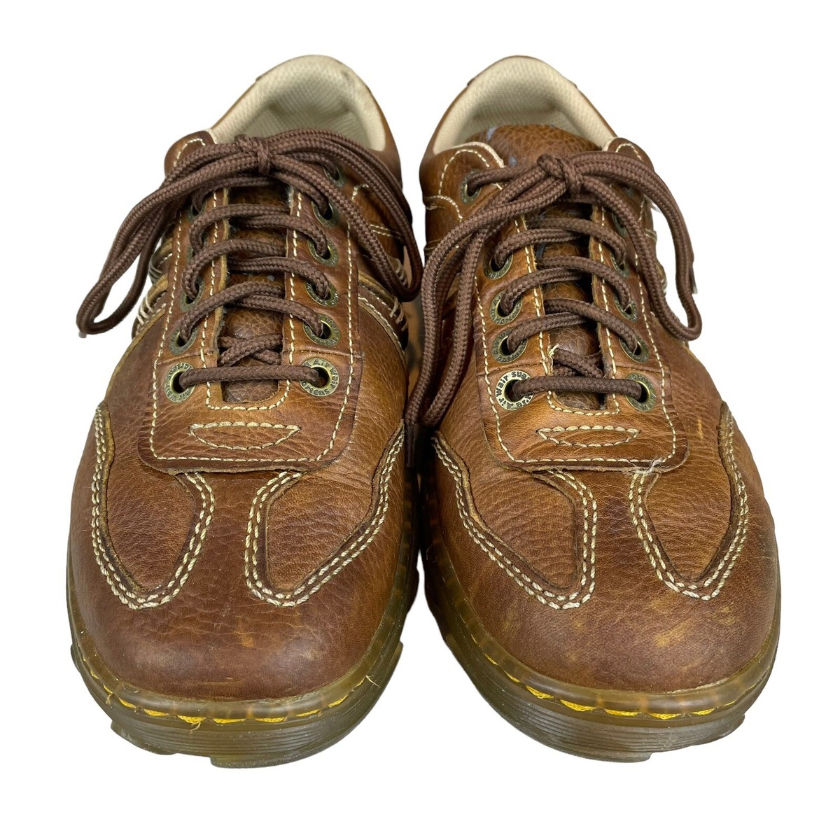 Dr Martens Men Size 9 Brown Leather Low Lace Up Air Cushioned Sole Shoes Dr. Martens Doc 11849 Crazy Horse Brown Leather Shoes Mens  main image 4
