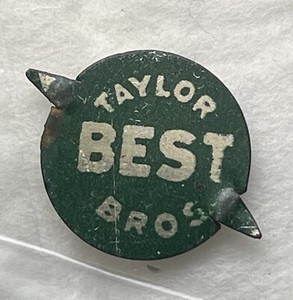 Vintage “Best” Tobacco Tin Tag By Taylor Bros. Inc.