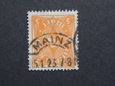 DR 1922: FM Posthorn, 8 Mark, MN 229, m.St. ''BINGEN 3.1.23''