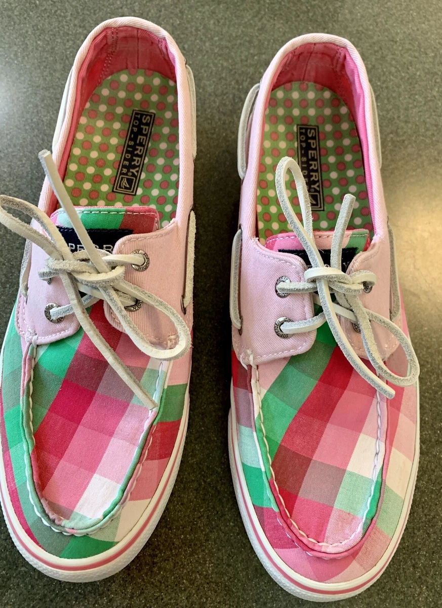 Sperry top sider boat shoes women Size 8 Plaid WO s 9688508