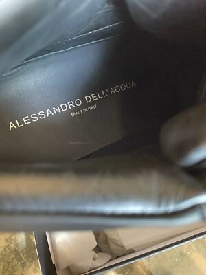 Baskets Alessandro Dell'Acqua Gris Vert Cuir Daim - Taille 44.5 - High-top - Occasion