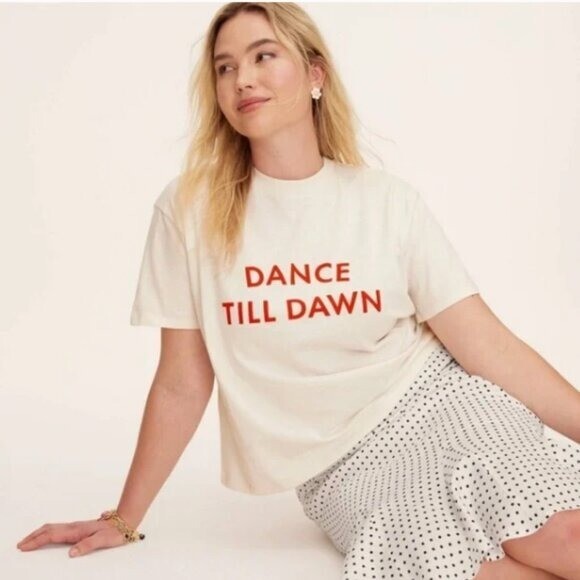 kate spade new york x Target Dance Till Dawn Short Sleeve Graphic T-Shirt - XS thumbnail 3