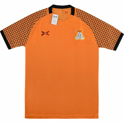 ZAMBIA 2018/19 AWAY (L,XL,2XL) AFRICA ORANGE CU S/S SOCCER