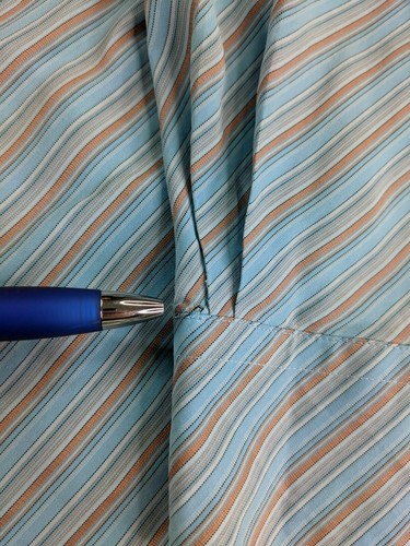 Camisa Bugatchi Uomo Para Hombre XL Manga Larga Botón Rayas Azules - Imagen 4 de 6