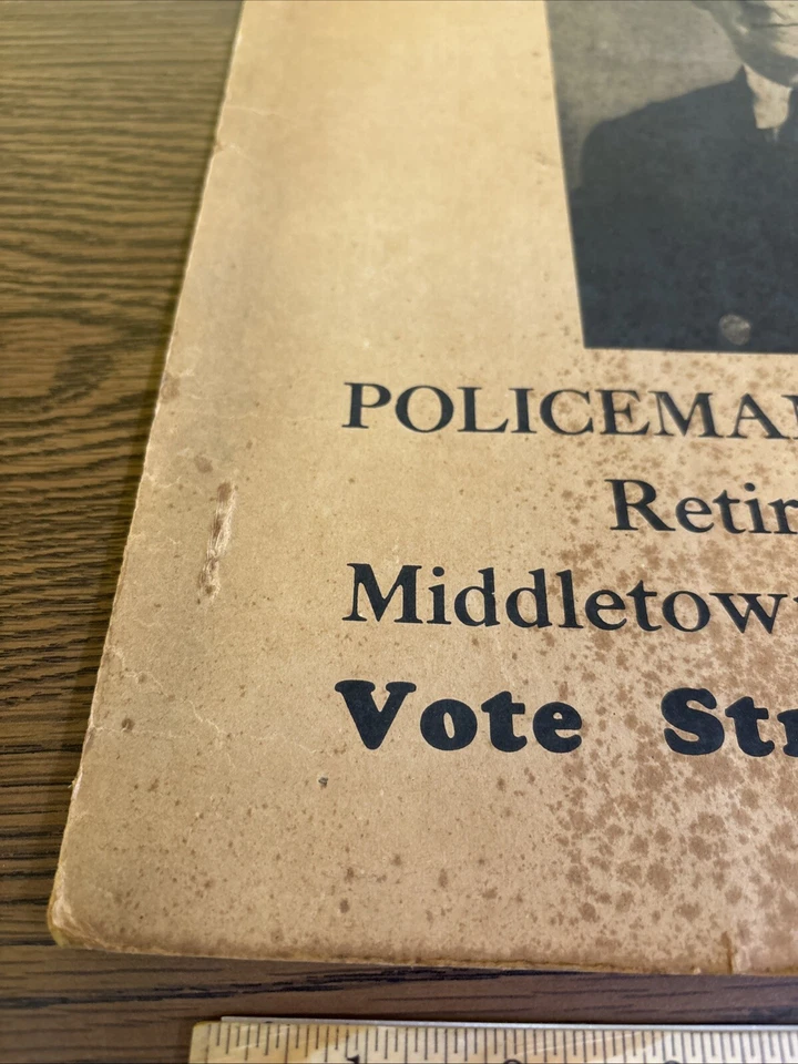 Pôster antigo Middletown Connecticut capitão John Doc Ward alto xerife democrata - Imagem 2 de 4