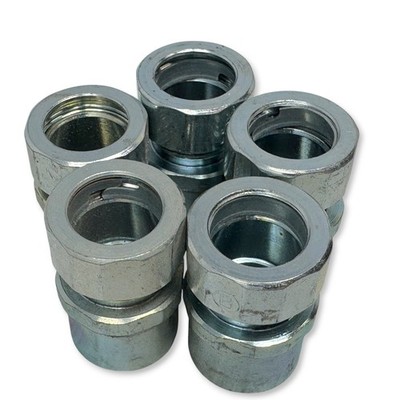 LOT of 5  1/2'' EMT Compression Couplings, Zinc-Plated Steel, cULus Listed